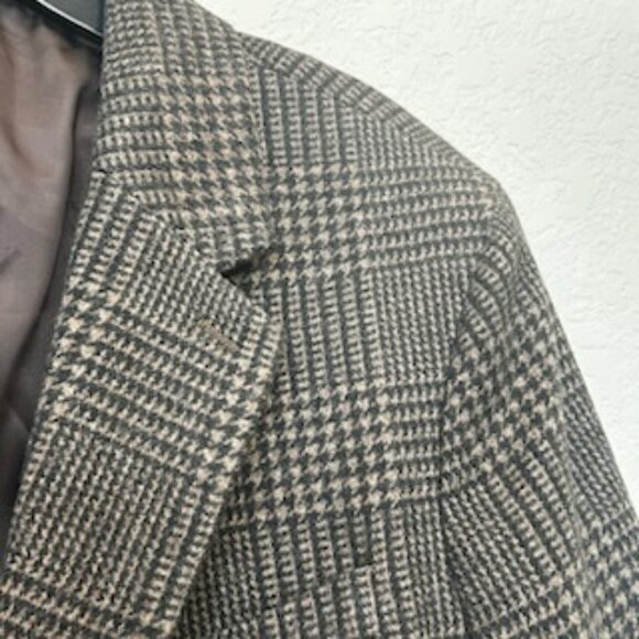 NWOT Banana Republic Tailored Fit Brown Glen Plaid Jacket Blazer - Picture 8 of 16